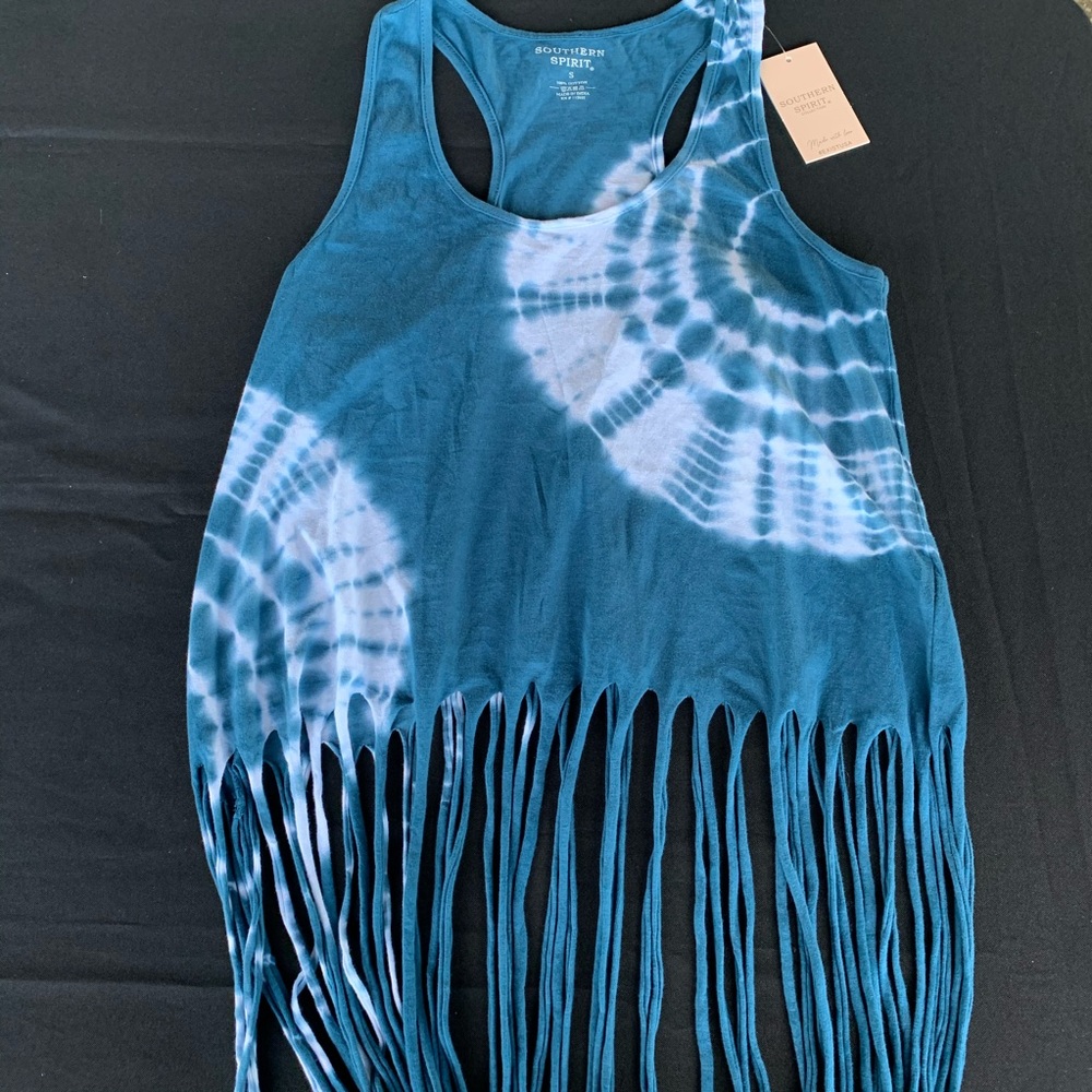 Southern spirit tie dye sleeveless crop top